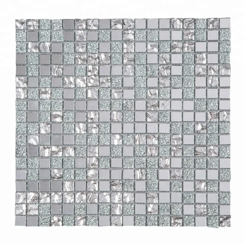 Diamond Square Antique Mirror Crystal Glass Mosaic Tiles for Kitchen Wall