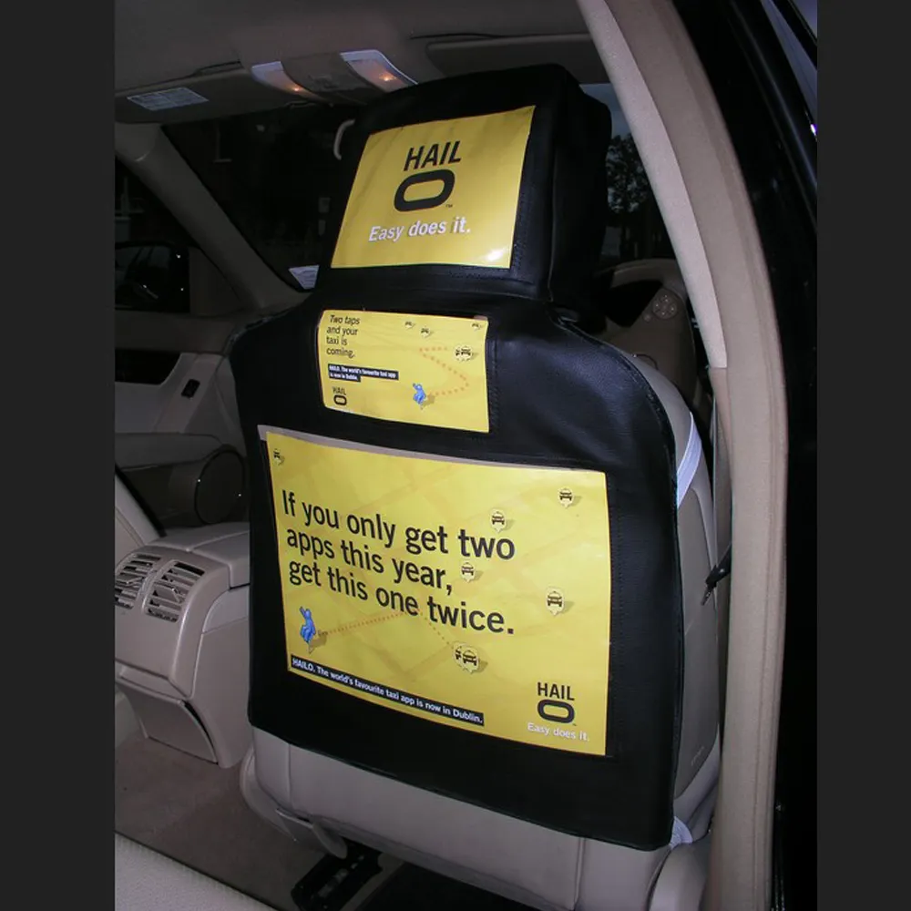 Taxi Seat Cover For Advertisement