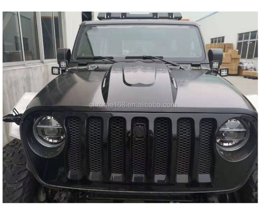 Внедорожный стальной капот двигателя для Jeep Wrangler JL 2018 + автомобильные аксессуары