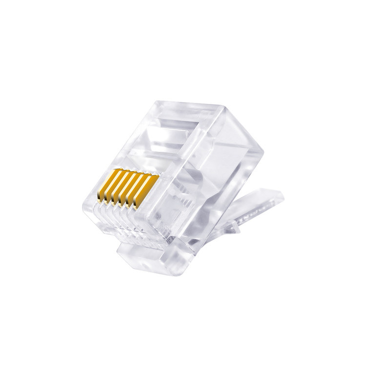 XL-203 MP6P6C RJ-12 разъем modualr штепсельная Вилка для телефонного кабеля для 6p6c кабель