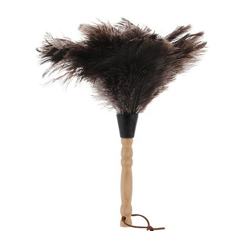 High Quality Anti-Static Wooden Handle Ostrich Feather Duster