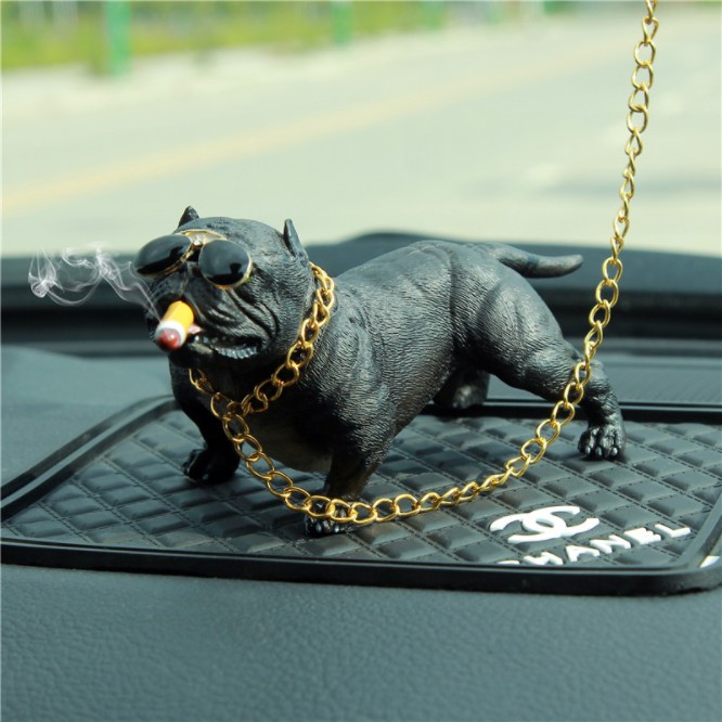Resin car fashion bully dog ornaments car decoration 1805663