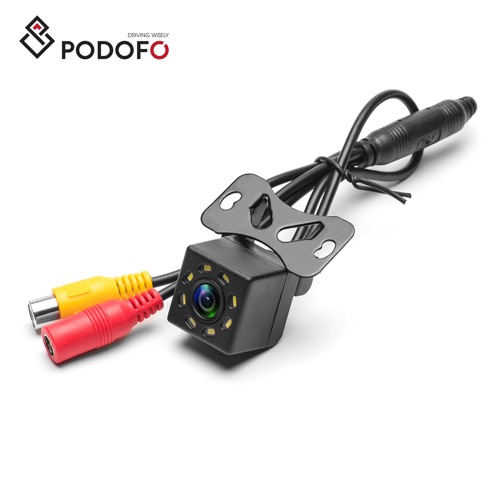 Podofo 8 LED IR камера ночного видения Автомобильная камера заднего вида 170 градусов широкий угол HD цветное изображение Водонепроницаемая резервная камера парковки заднего вида