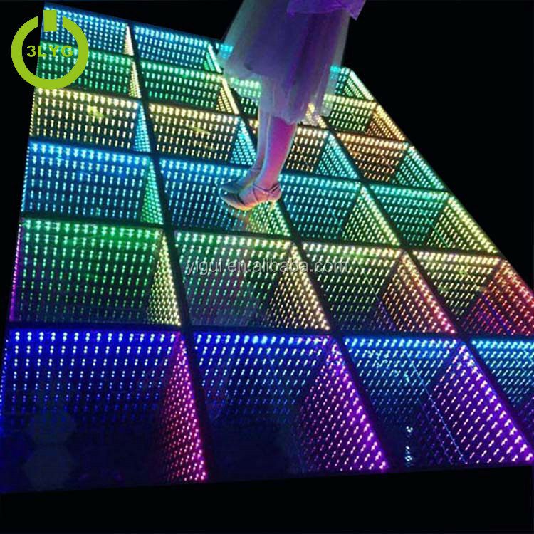 2020 Горячая продажа CE ROHS Свадебный клуб 3D Оптические иллюзии led Зеркало led танцпол