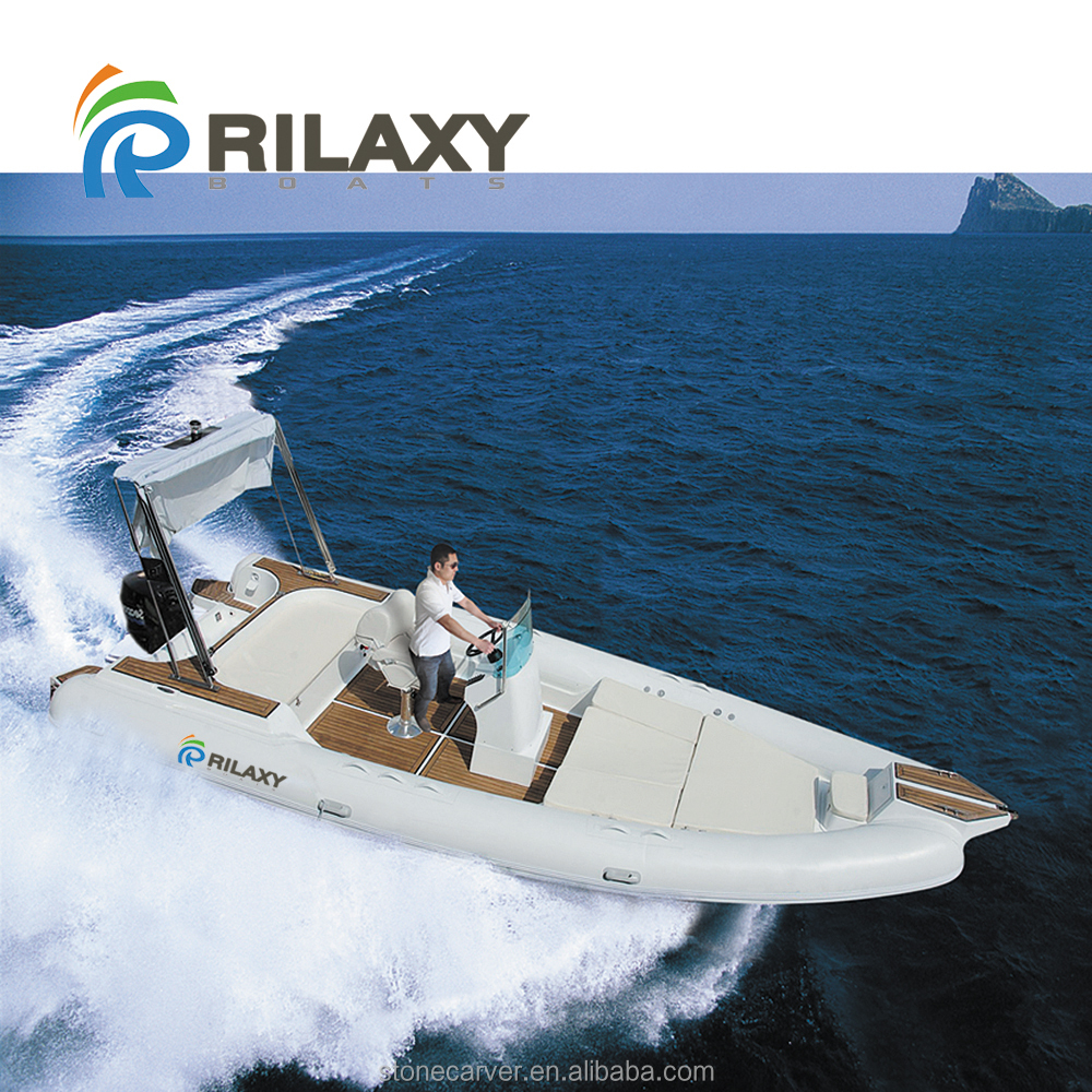 Продажа скоростной яхты RILAXY, роскошная ребристая лодка 24 'с орковой гипалоновой трубкой RIB 730, мини-яхта, сделано в Китае