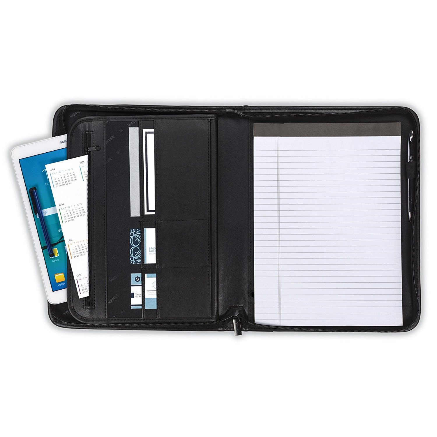 На Молнии Padfolio A4 органайзер для документов для деловых конференций папка для файлов портфель из искусственной кожи