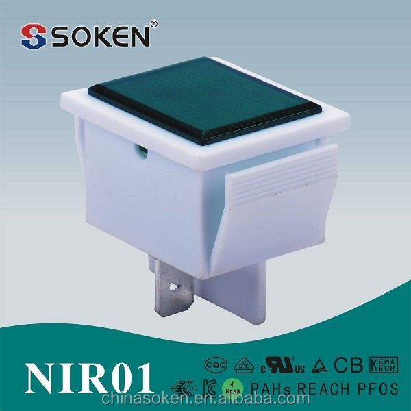 Soken зеленый свет t85 из светодиодов индикаторная лампа переключатель