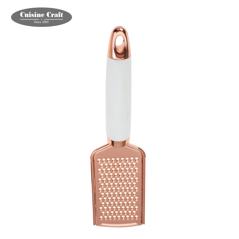 Hot sale kitchen flat grater stainless steel copper plated cheese grater lemon zester