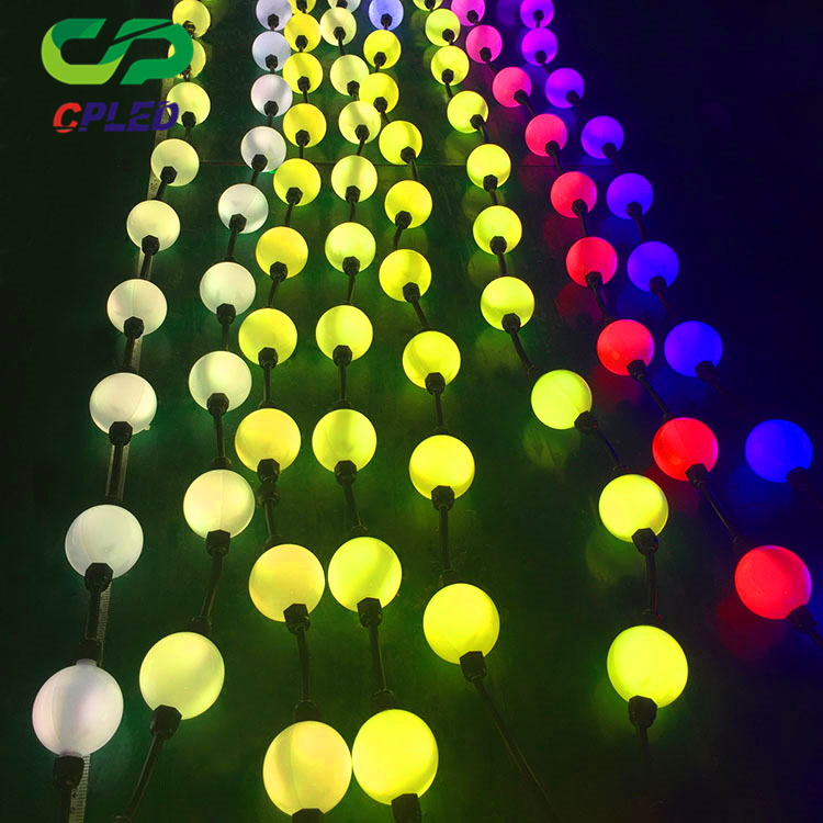 Заводская цена, светодиодный хрустальный волшебный rgb Водонепроницаемый пиксельный шар, 50 мм, управление 3D dmx, светодиодный гирляндный шар