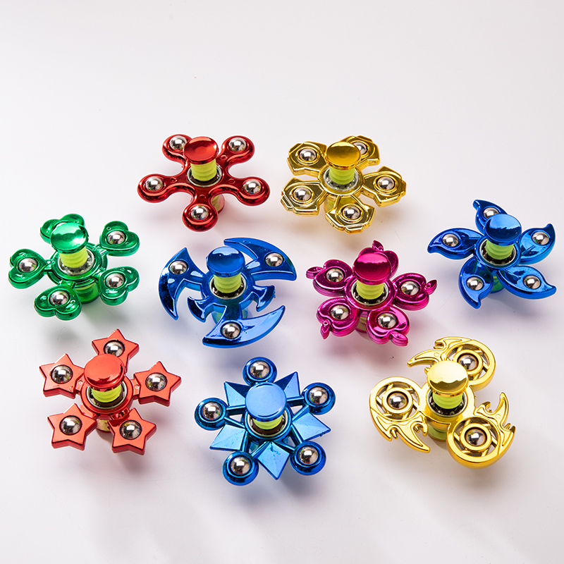 Cross border hot style elastic spring bouncing-finger tip gyro creative steel ball bouncing-finger gyro decompression release bo