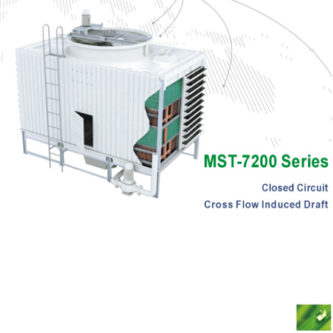 Горячая Распродажа серии MST-7200, высокоэффективный Теплообменный замкнутый контур, вызванный поперечным потоком, Вытяжная охлаждающая башня