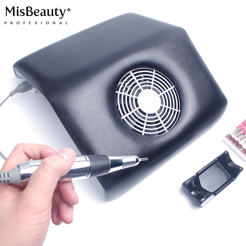 High quality Electric Nail Drill Machine and powerfull Nail dust collector All-in-one (Black) 2 in 1 dust collector for grinder