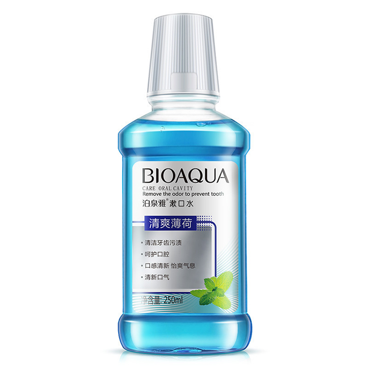 Bioaqua, экстракт мяты, глубокое очищение, антисептик, прохладное ополаскивание полости рта