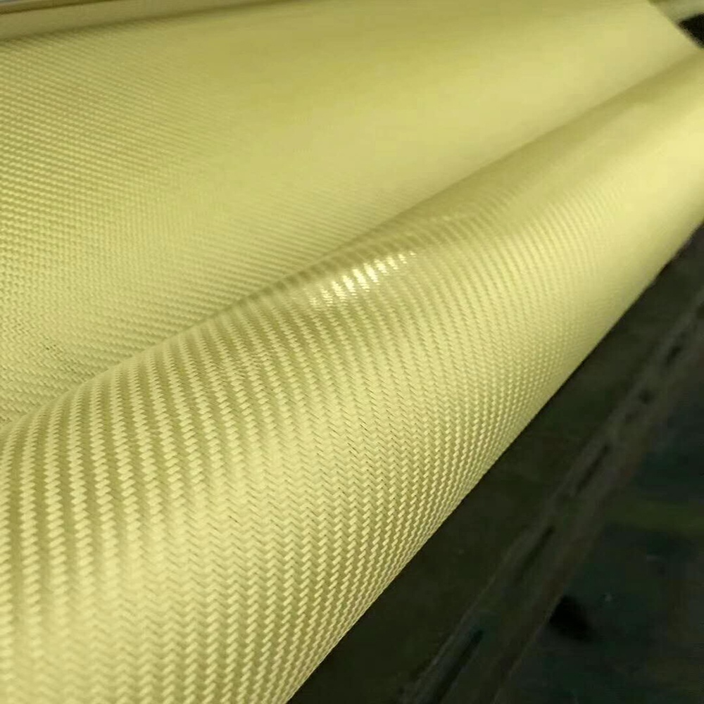 3K 200G weave yellow black hybrid Aramid Fiber Fabrics cloth
