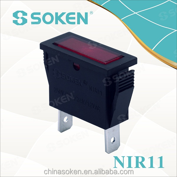 SOKEN красный свет 12V 24V led/неоновые mirco световой индикатор переключателя
