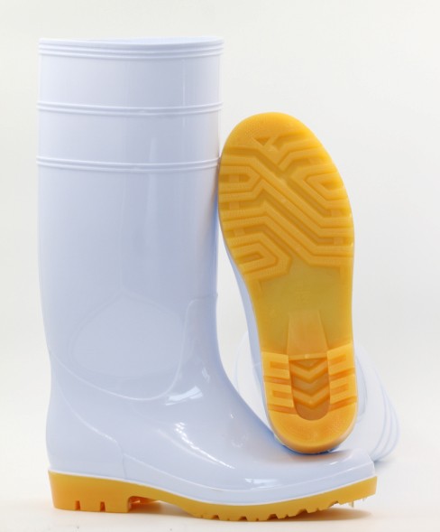 Wholesale Adult Oil Resistant Food Industry Waterproof White PVC Rain Boots for Men
