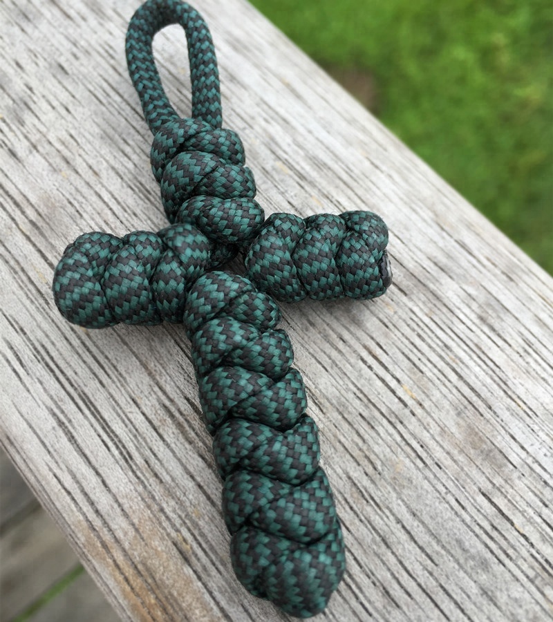 Ручной работы Веревка Крест бегунком Paracord плетение бегунком для выживания