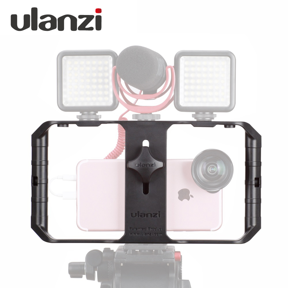 Ulanzi U-Rig Pro смартфон киносъемок с функцией непрерывного изменения Pro с 3 крепления обуви телефон Фильмы крепление ручки Стабилизатор кино запись Rig чехол