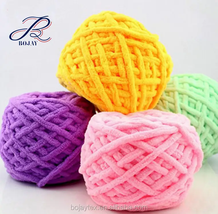 Hot Sale Fancy Knitting Yarn Super Soft Bulk Polyester Chenille Yarn Baby Yarn for Scarf