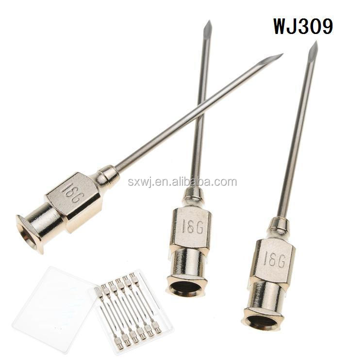 WJ309 18 мм игольчатый ступица шприц для вакцины с luer замок ветеринарная игла