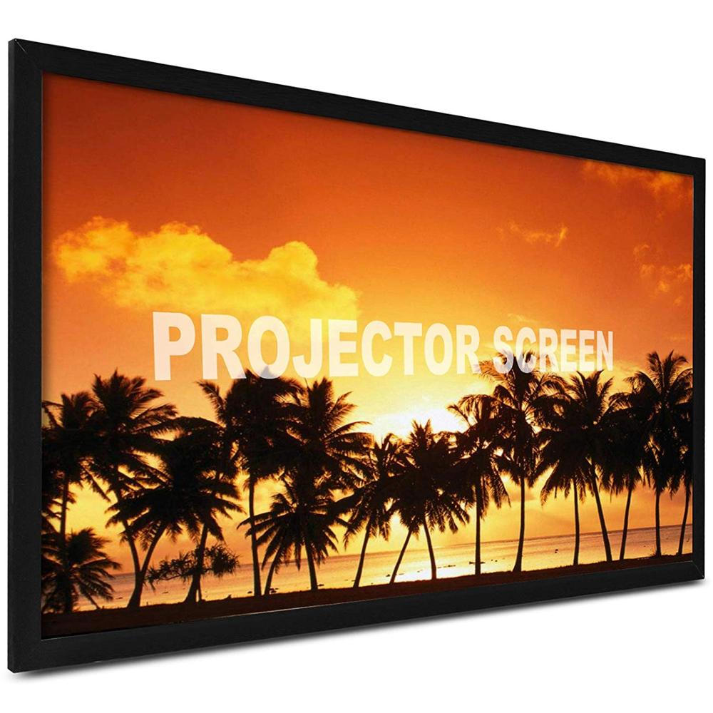 Lexin 4K 3D проектор экран Кристалл 100 дюймов фиксированная рамка проектор экран анти свет
