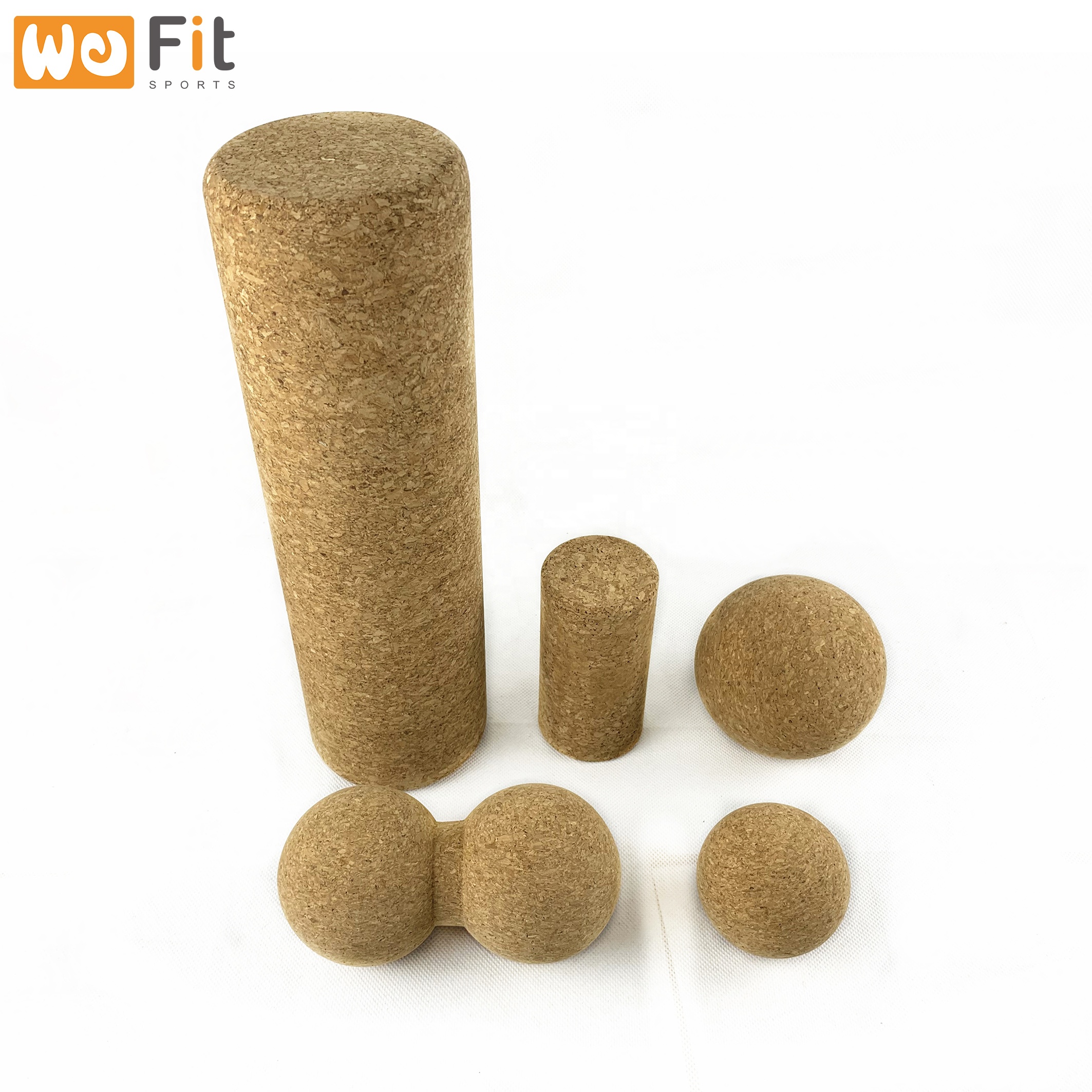 Wefit 100% натуральный пробковый большой массажный шарик для глубокой терапии, массажный пробковый Ролик высокой плотности