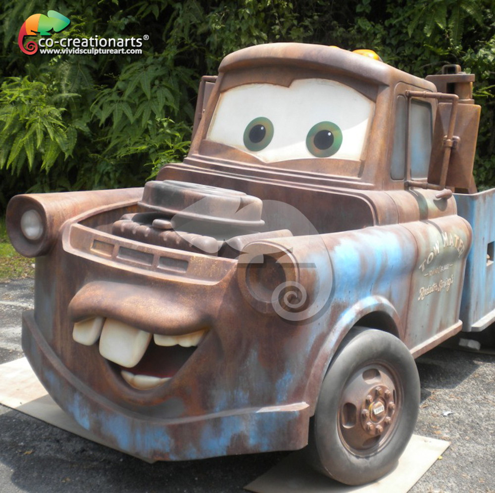 Amusem park theme decoration drivable Fiberglass toy kids sports car
