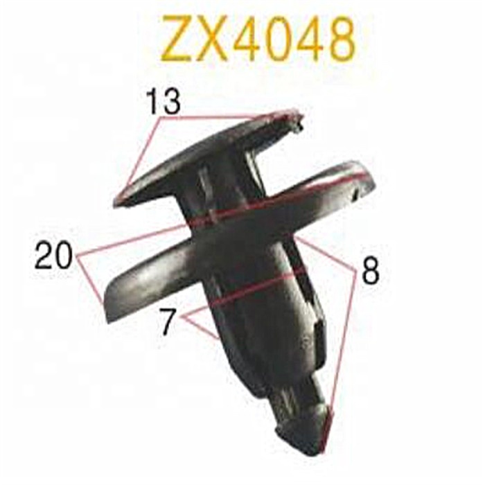 Factory car nylon rivet plastic rivet clip PA66 Black Auto Parts plastic nylon fastener china auto clips fasteners