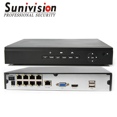 8CH 1080P XMEYE POE NVR может поддерживать 8*1080P с ONVIF VGA и 1 * SATA HDD APP XMEYE