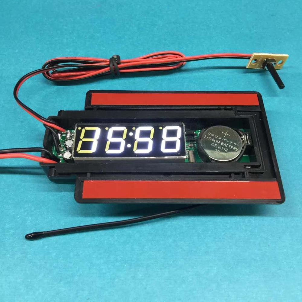 Зеркало LCD дисплей температуры времени для ванной комнаты настенное зеркало светодиодный светильник DC12V