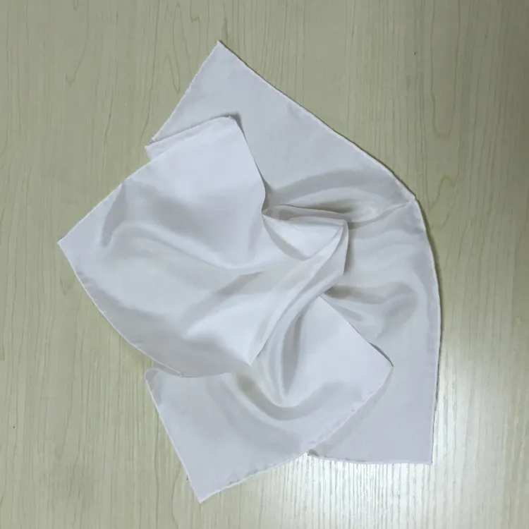 Wholesale 100% Silk Handkerchief Scarf White Silk Bandana Blank Silk Scarves