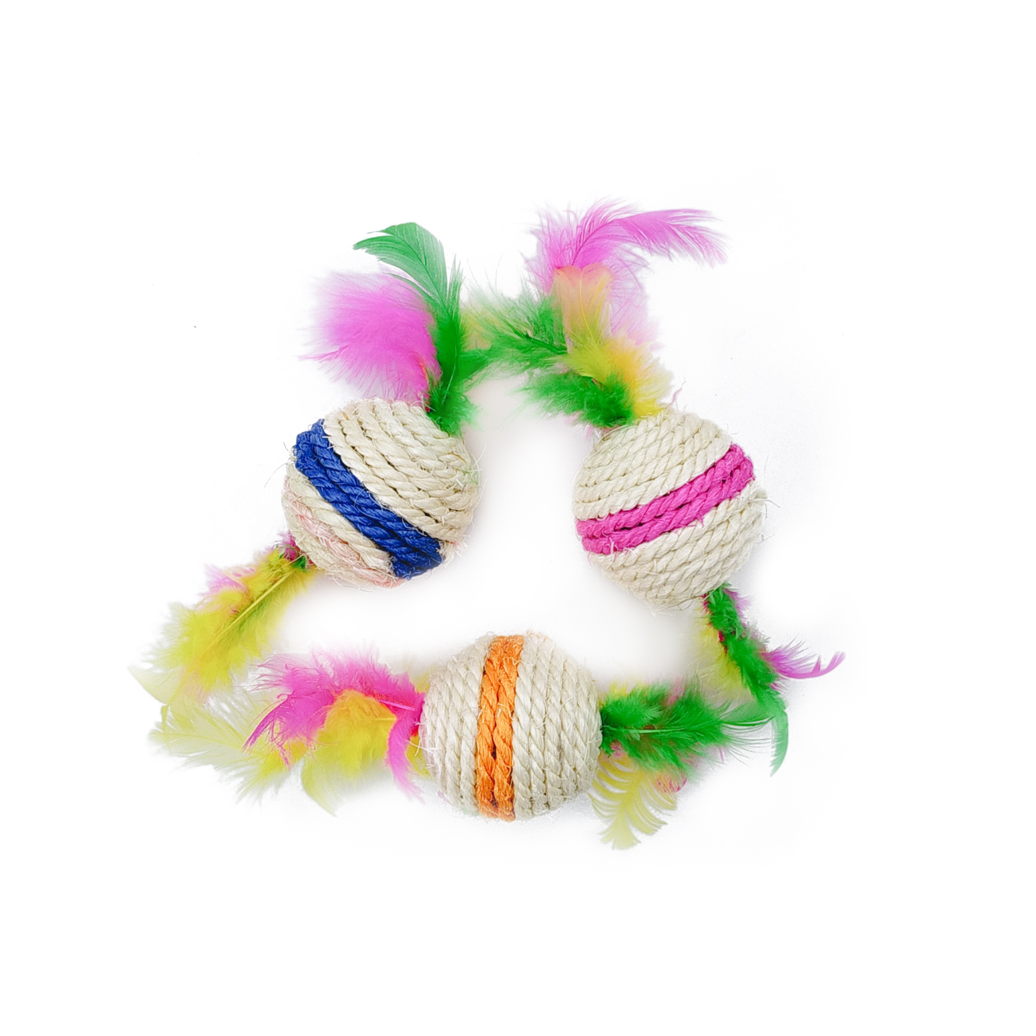 Шар sisal с перьями, игрушка для кошек, товары для домашних животных, оптовая продажа, в наличии, быстрая доставка, 2020, игрушка для кошек