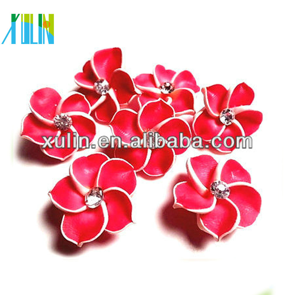 XULIN оптом красный цвет plumeria бисера Полимерная глина цветок