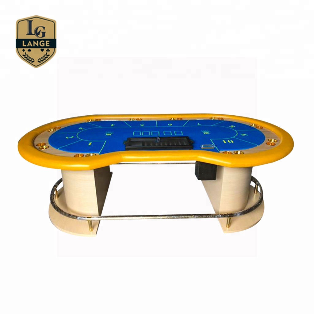 96 Inch Microfiber Leather Bean Style Custom Texas Hold'em Poker Table