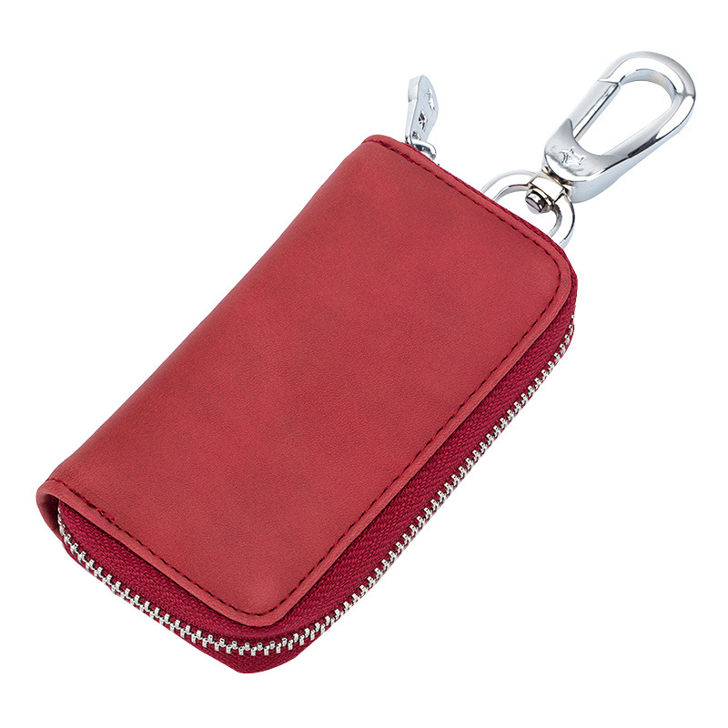 Portable Genuine Cow Leather Key Holder Wallet