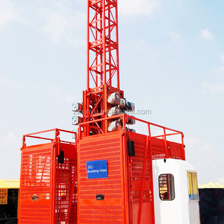 SS100/100 2000kg Capacity Building Hoist for Construction Material