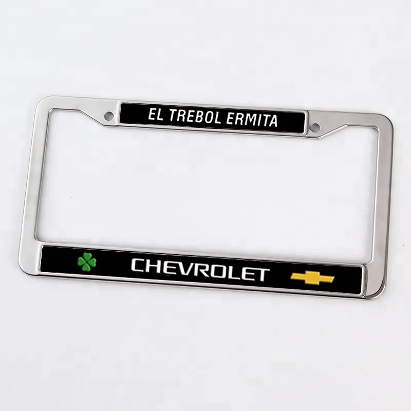 China Factory Hot Sell Customised License Plate Frame Printed With Engraved Raised Logo