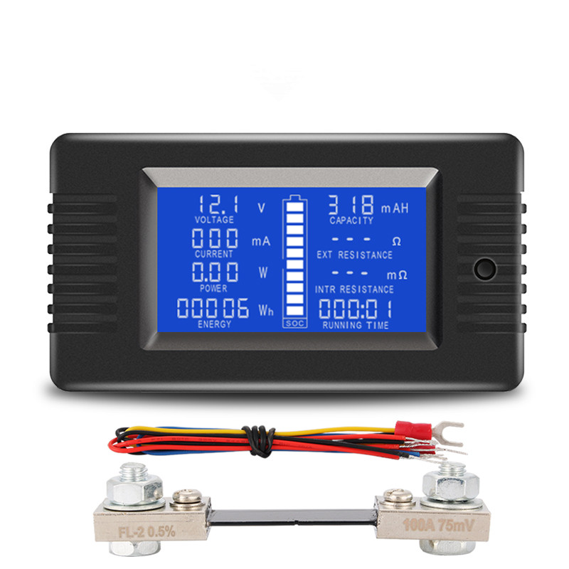 * Peacefair PZEM-015 0-200V 100A разряда сопротивление внутреннее сопротивление мощности DC измеритель энергии Ватт метр литий-ионная аккумуляторная батарея тест