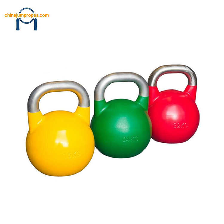 Оптовая Продажа Красочные с порошковым покрытием чугун Kettlebell, портативный Kettlebell, регулируемый чайник колокол