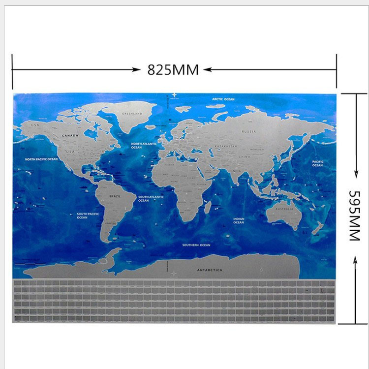 Factory direct sale deluxe scratch the world map