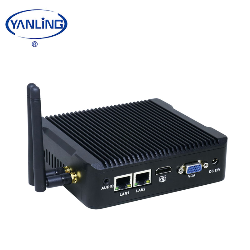 YanLing Nano itx quad core J1900 2,0 ГГц безвентиляторный мини-ПК barebone системы с 6USB и 1COM