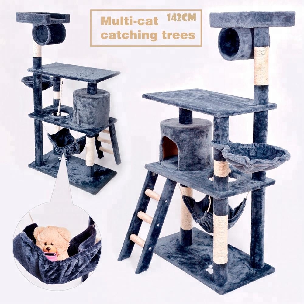 GMT60018 Wholesale Plush Sisal Cat Play Tree Board Pad Bed Mat Post Scratcher Cat Scratch Tree