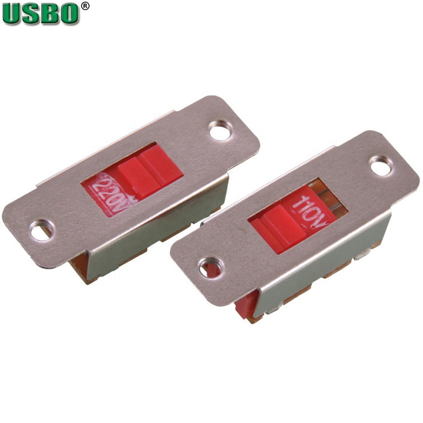 Wholesale 6Pins Flat Button Voltage Selector Slide Switch With Solder Terminal