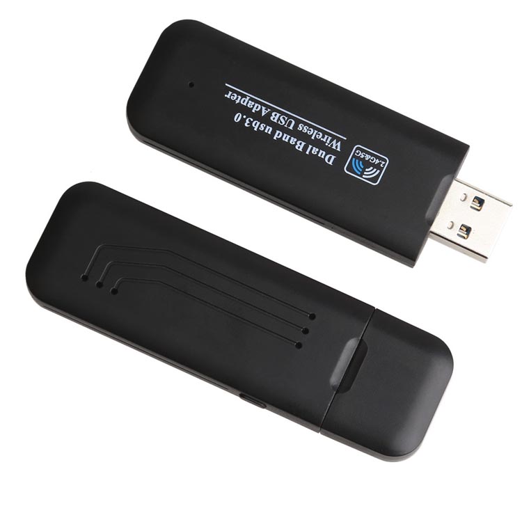 2,4g/5,8g USB Беспроводная карта 1200 Мбит/с мини WIFI приемник USB 3,0 сетевая карта компьютерный адаптер с антенной 2T2R