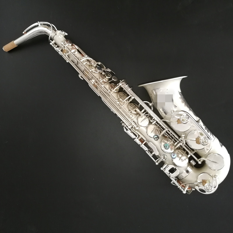 matt silver surface professional model alto saxophone