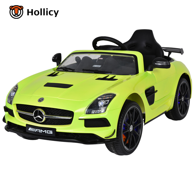 Mercedes-Benz SLS AMG лицензионный игрушечный автомобиль 12 В Электрический мотор автомобиль для детей с кожаным сиденьем светодиодные колеса