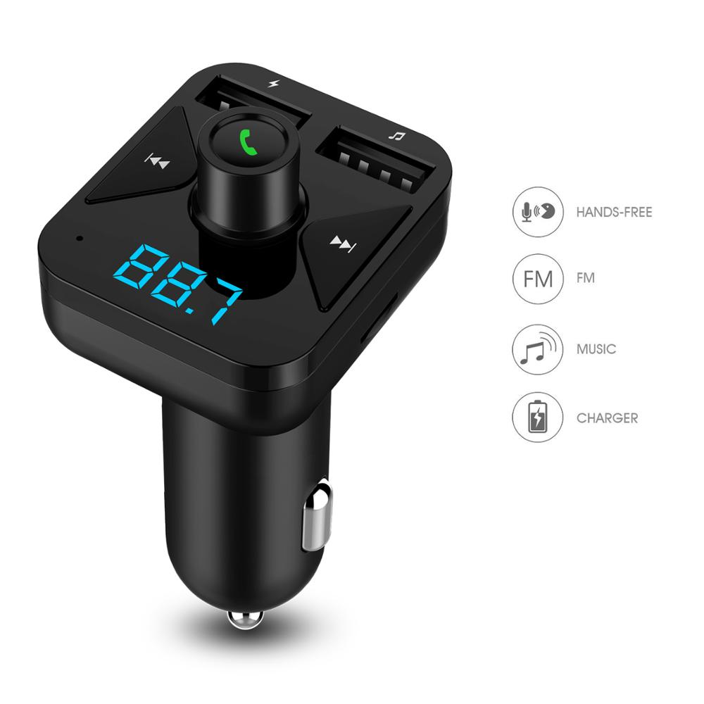 Автомобильный комплект громкой связи bluetooth автомобильный bluetooth хэндс-фри с Автомобильное зарядное устройство с двойным USB портом