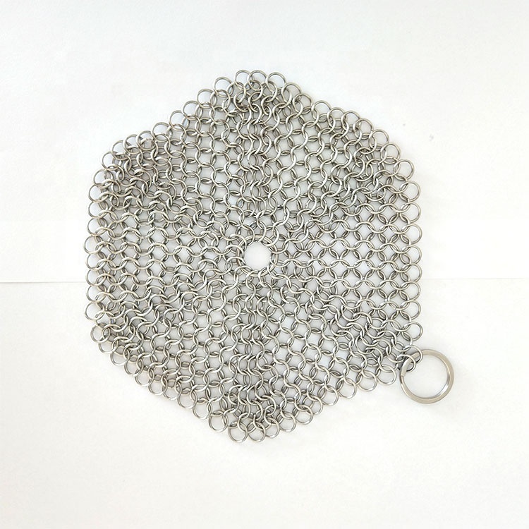 Изготовление размеров под заказ Очиститель скруббер chainmail из нержавеющей стали лист для горшок чаша