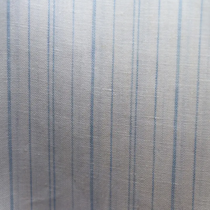 100% Linen Fabric High Quality Bright Color Yarn Dyed 100% Striped Linen Fabric