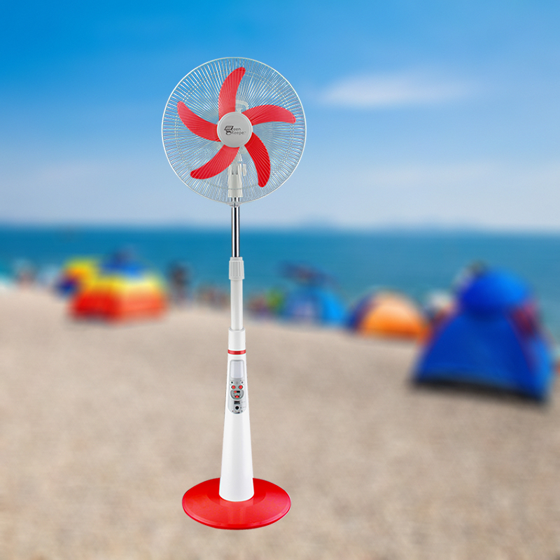2019 brand new fashionable design 16 inch good quality rechargeable battery operated solar fan